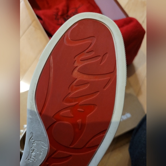 Christian Louboutin Spiky Silver Woman's Roller Boat flat shoe - Picture 9 of 16